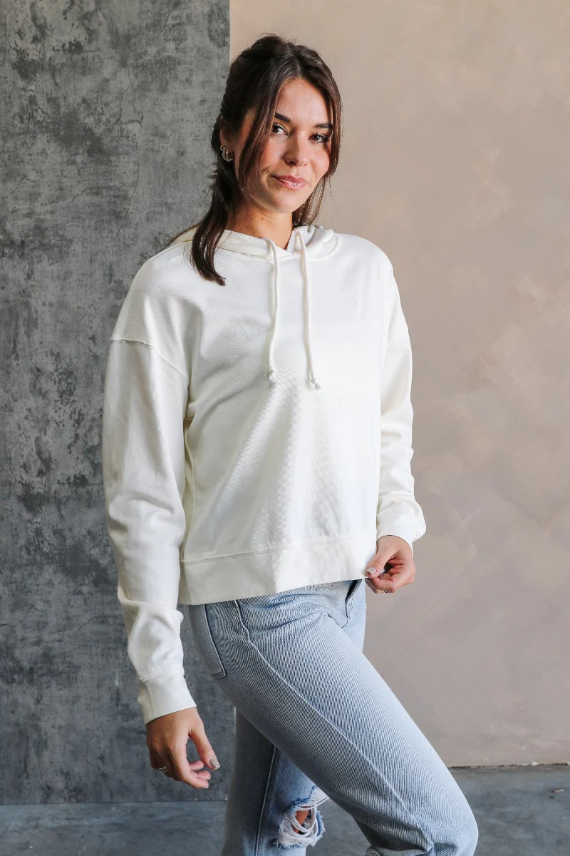 Chloe Cream Hoodie Long Sleeve Sweatshirt