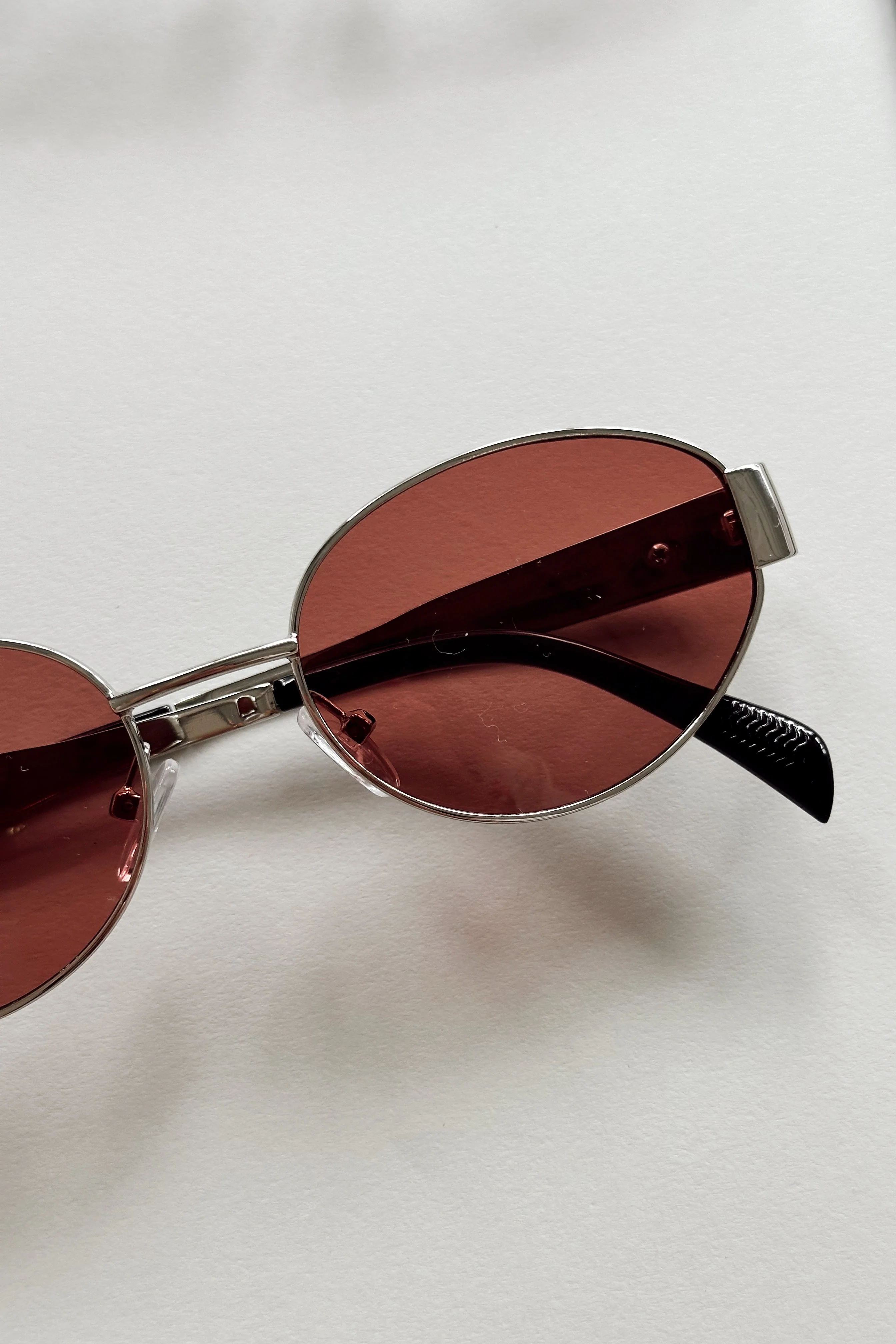 Clarissa Sunglasses in Silver & Pink - Image 3