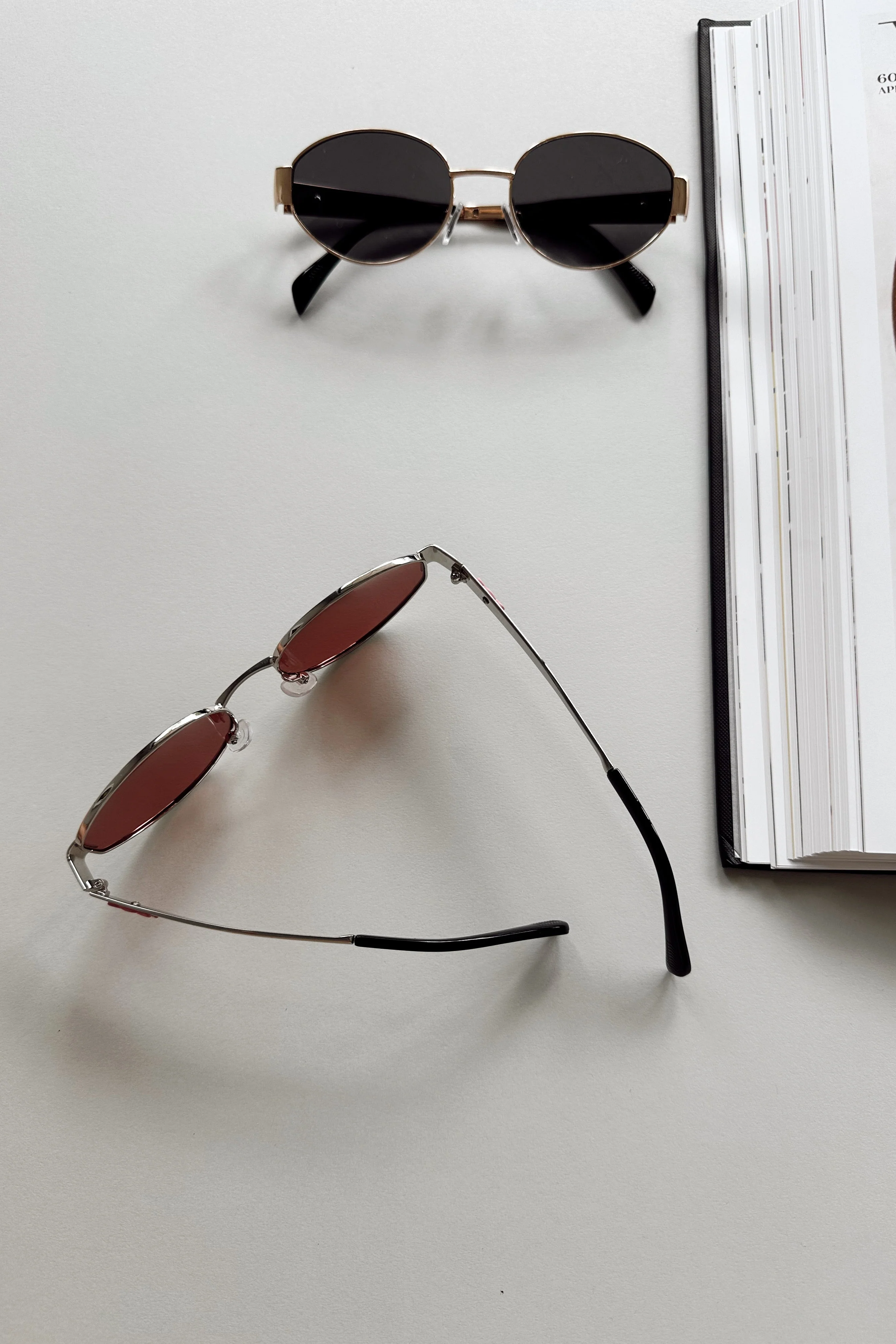 Clarissa Sunglasses in Silver & Pink - Image 4