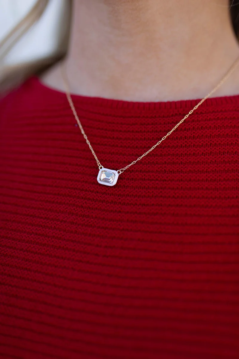 Be Bold Clear Stone Bold Necklace