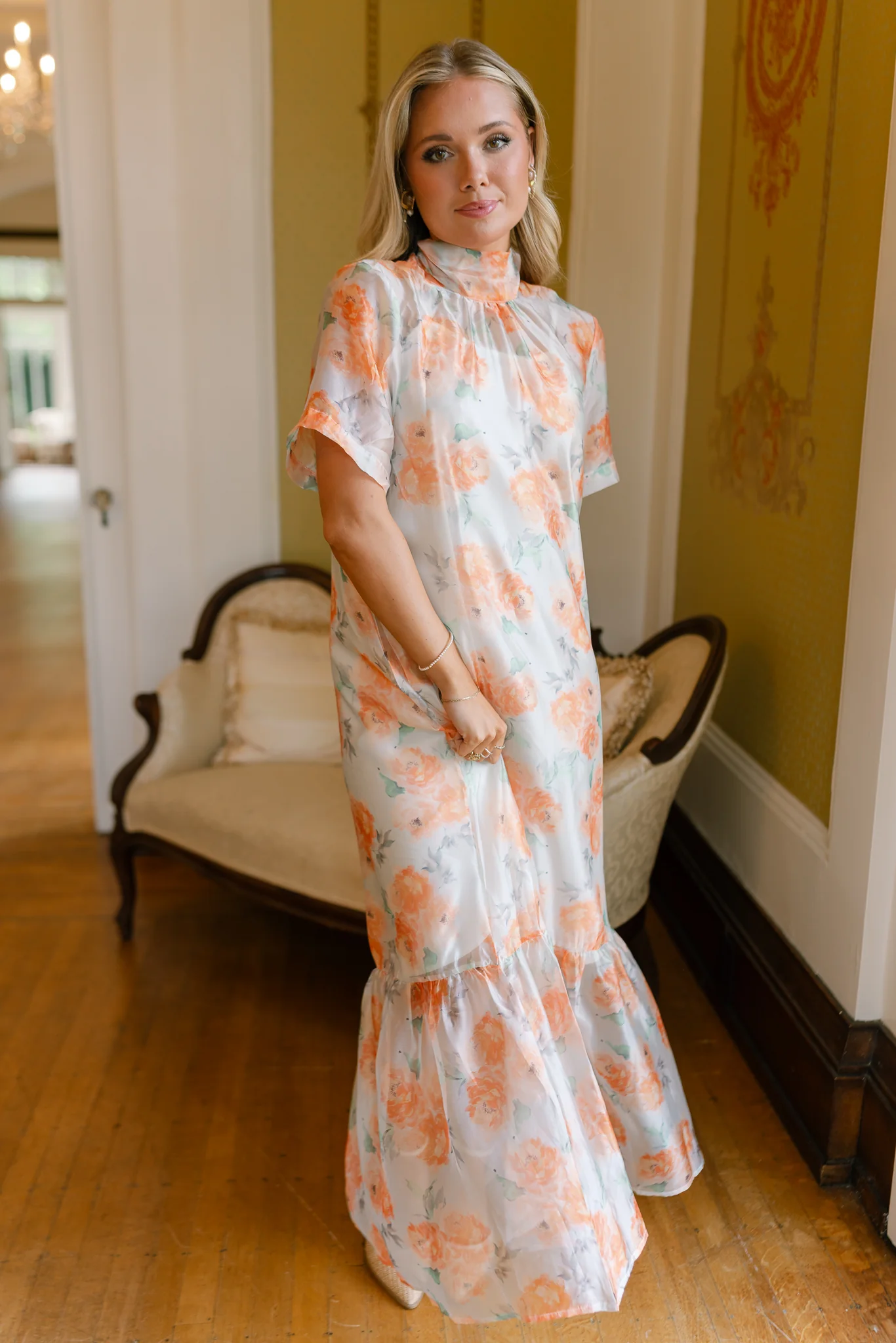 Clementine Floral Sheer Maxi Dress - Image 3
