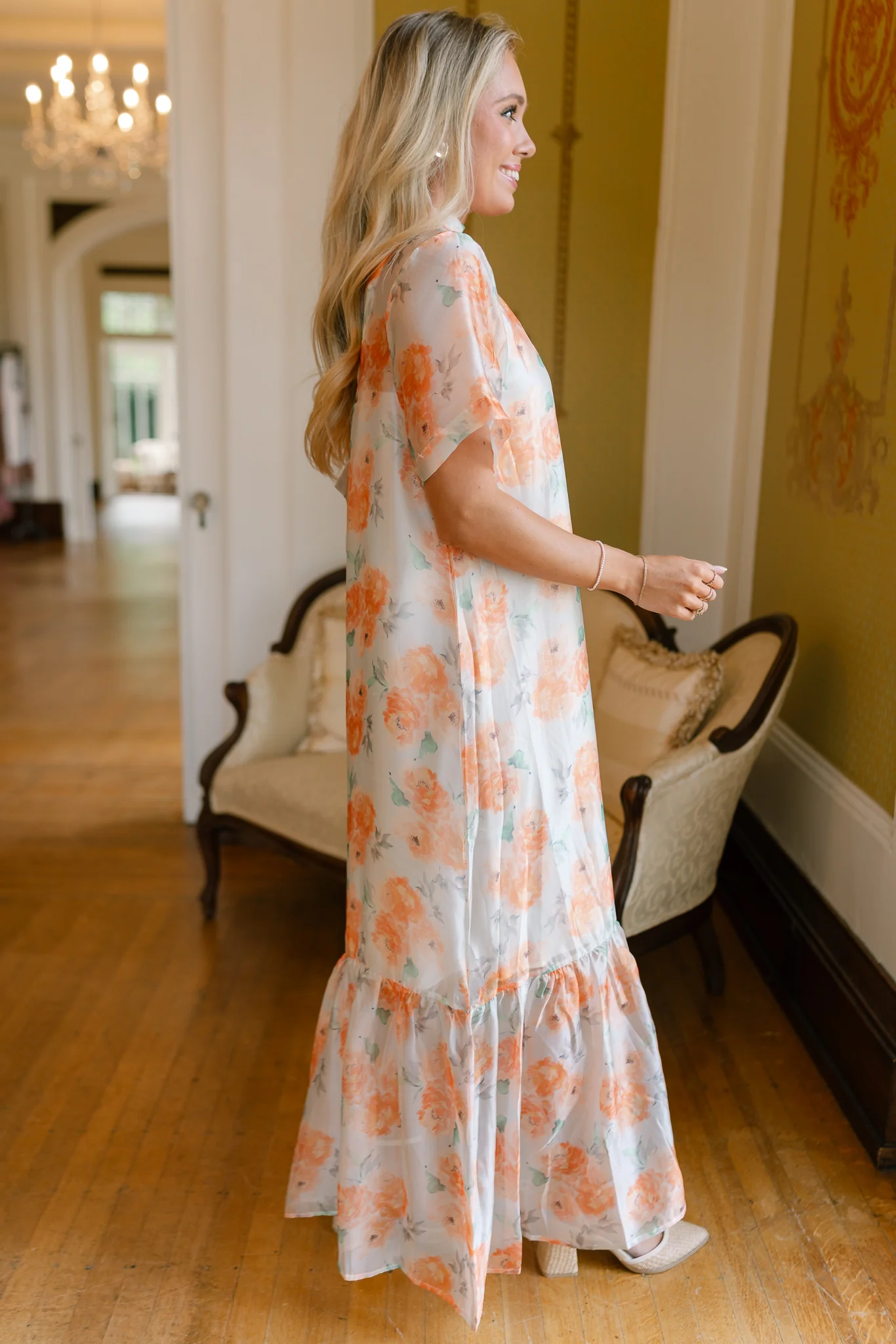 Clementine Floral Sheer Maxi Dress - Image 6