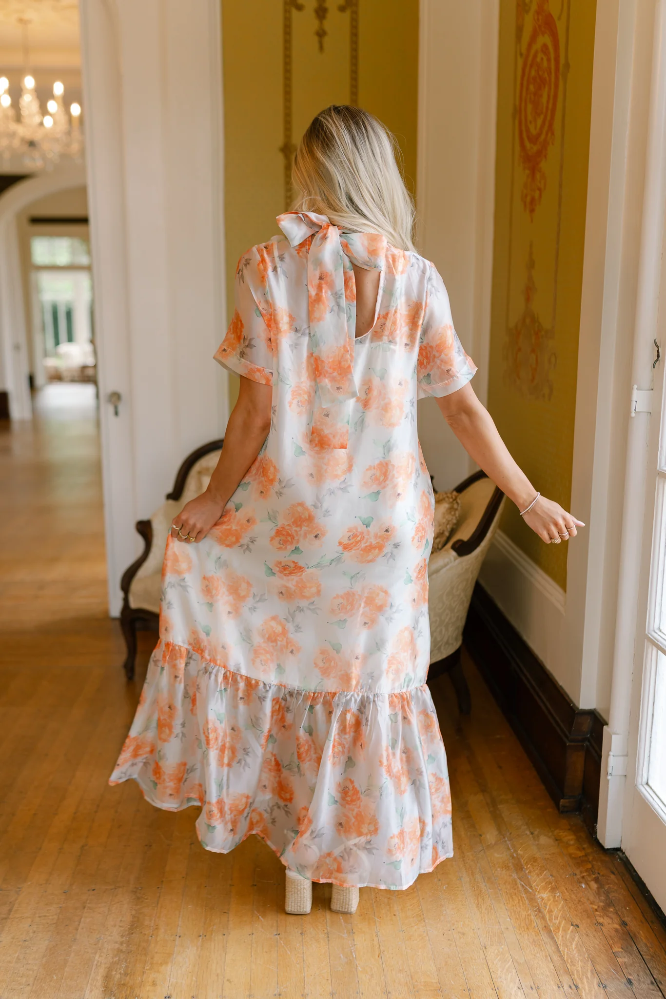 Clementine Floral Sheer Maxi Dress - Image 8