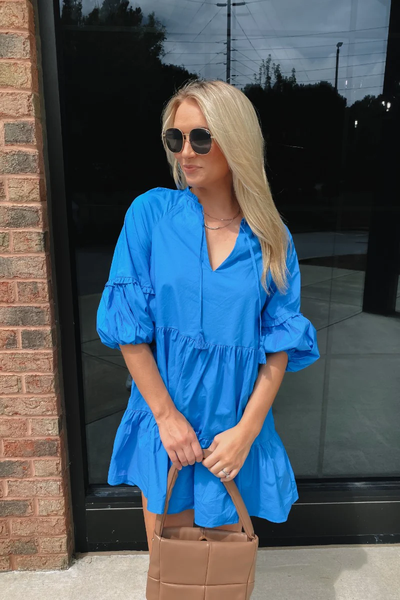Comfort Zone Dress In Blue - Image 2