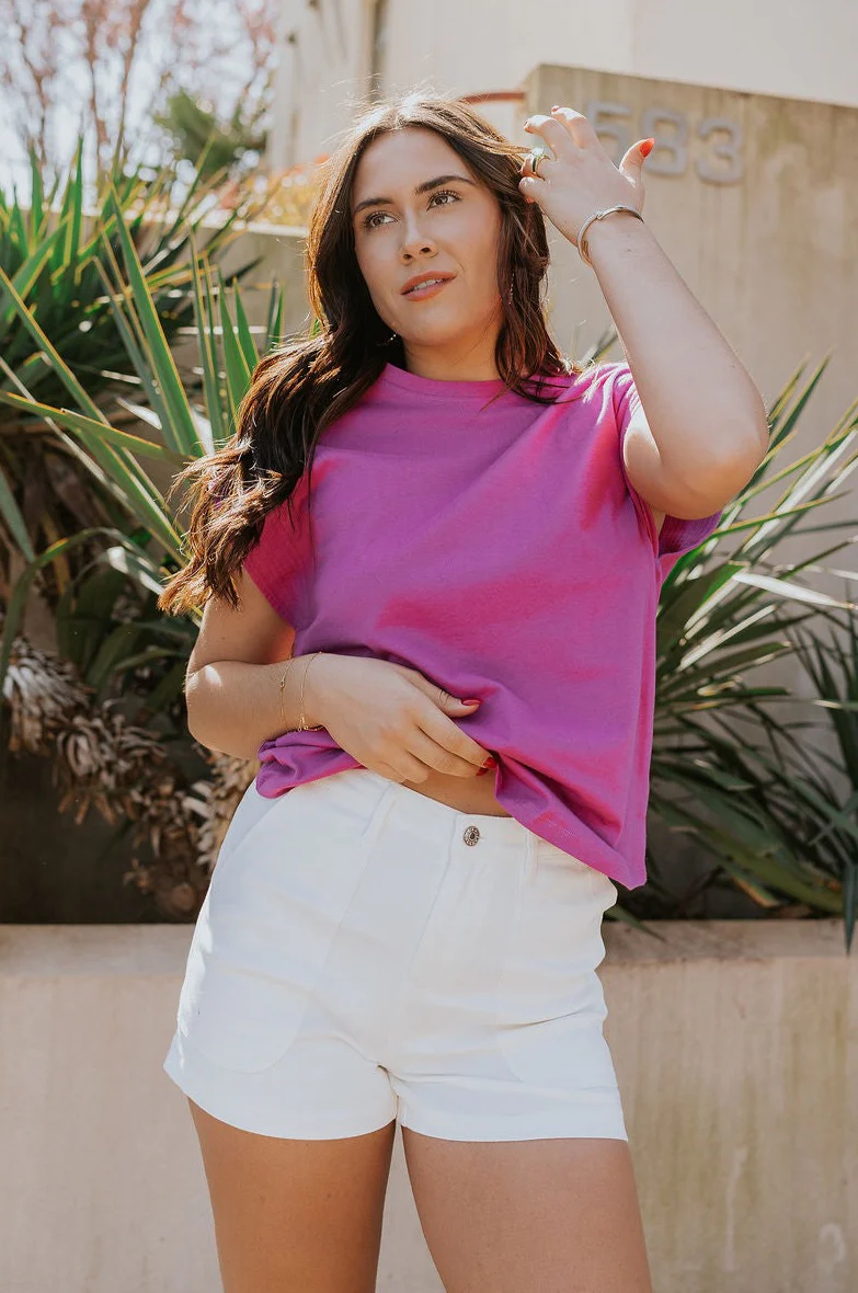 Audrey White Denim Shorts