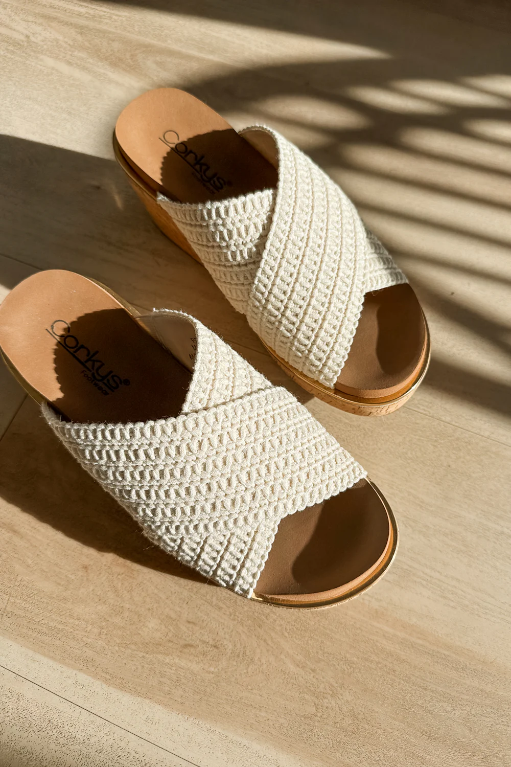 Corkys Peace Out Ivory Wedge Sandal - Image 5