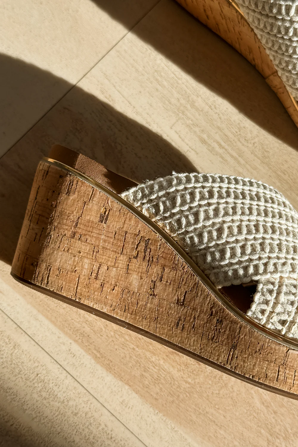 Corkys Peace Out Ivory Wedge Sandal - Image 6