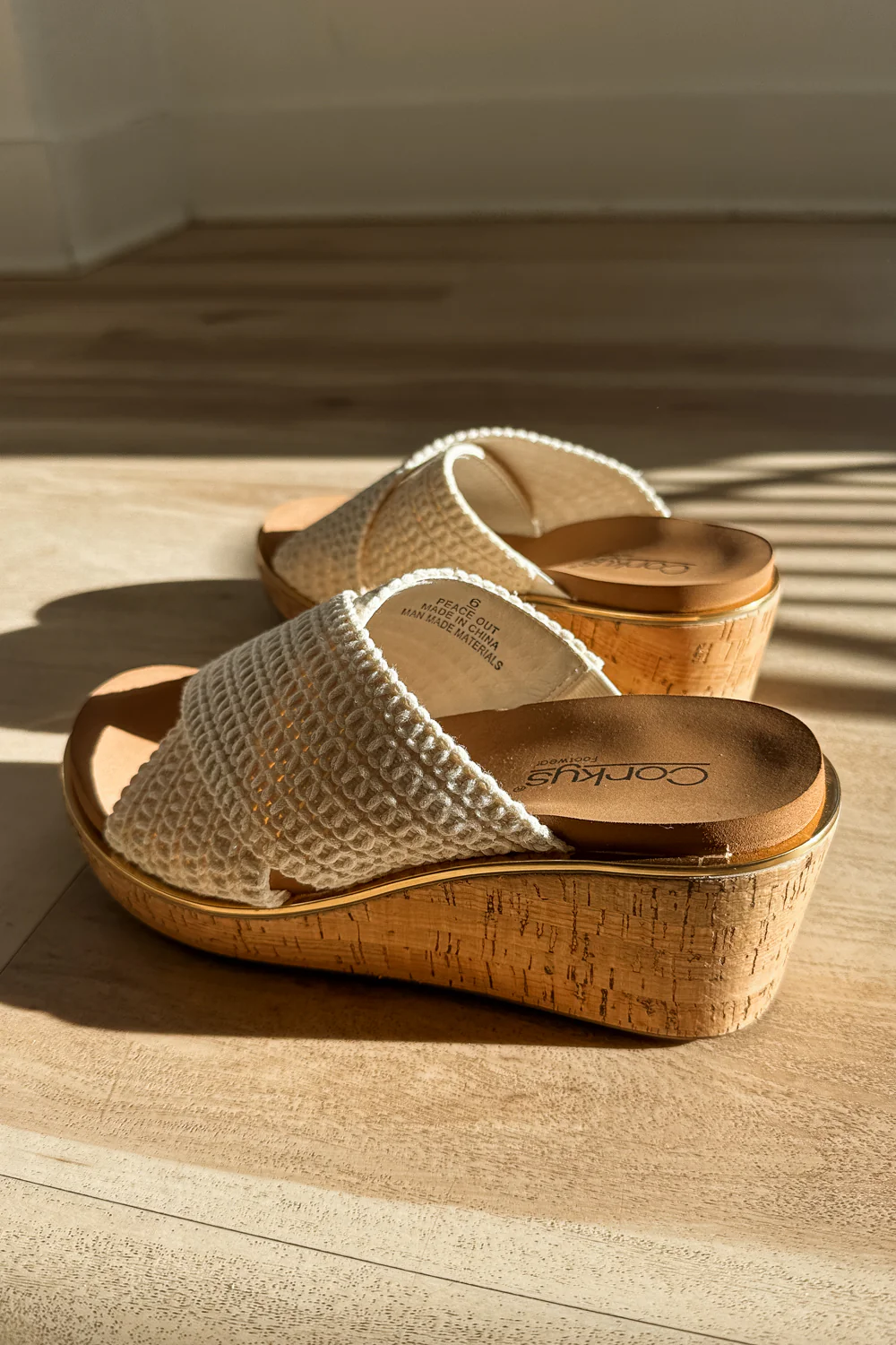 Corkys Peace Out Ivory Wedge Sandal - Image 8
