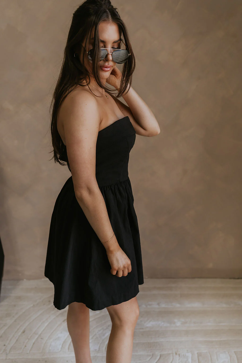 Abigail Strapless Flare Mini Dress - Image 12