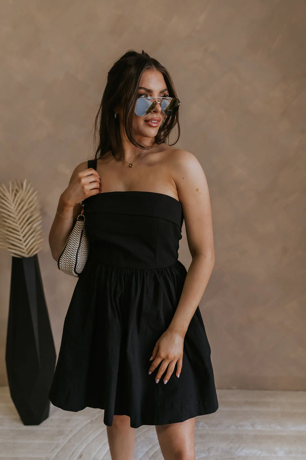 Abigail Strapless Flare Mini Dress - Image 9