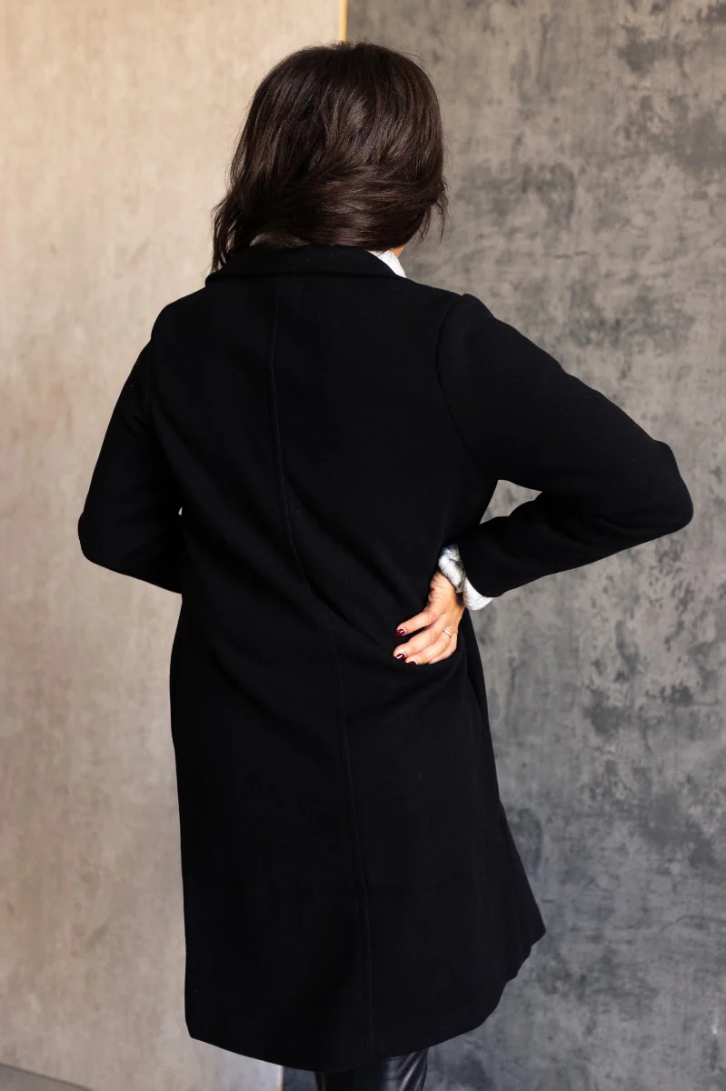 Dahlia Black Long Sleeve Coat - Image 5