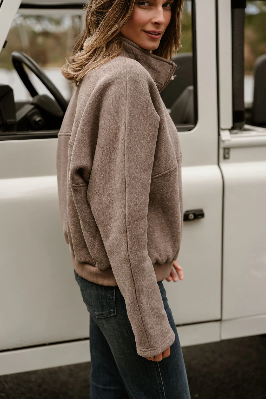 Dakota Brown Heather Quarter Zip Pullover - Image 11