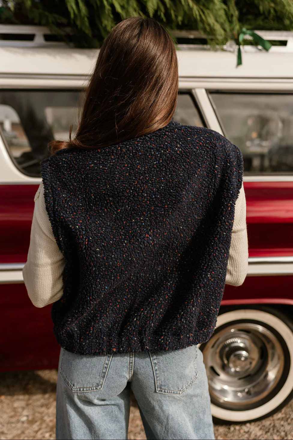 Dakota Navy Multi Sherpa Vest - Image 8