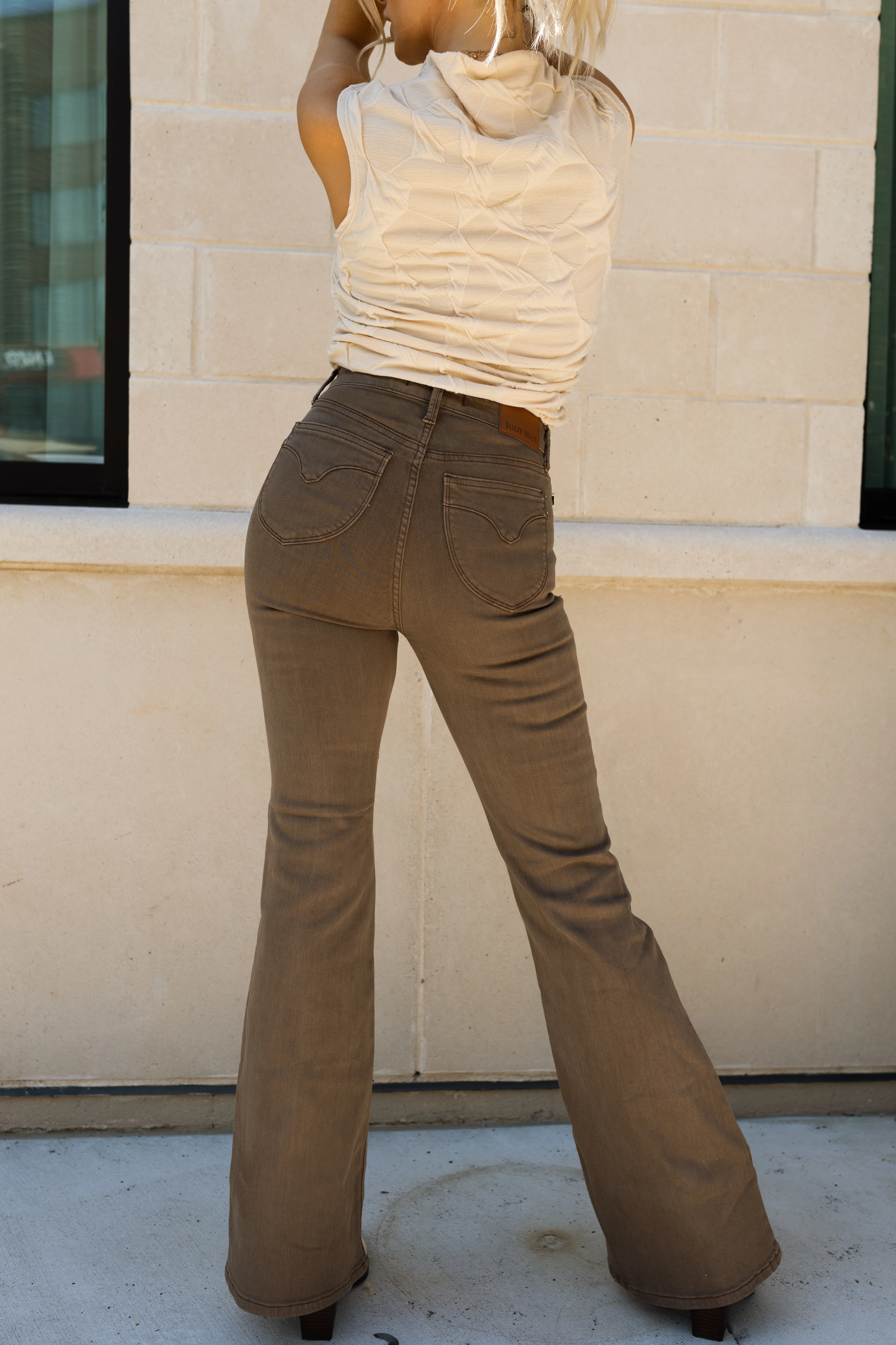 Dallas Brown Wide Leg Jeans - Image 5