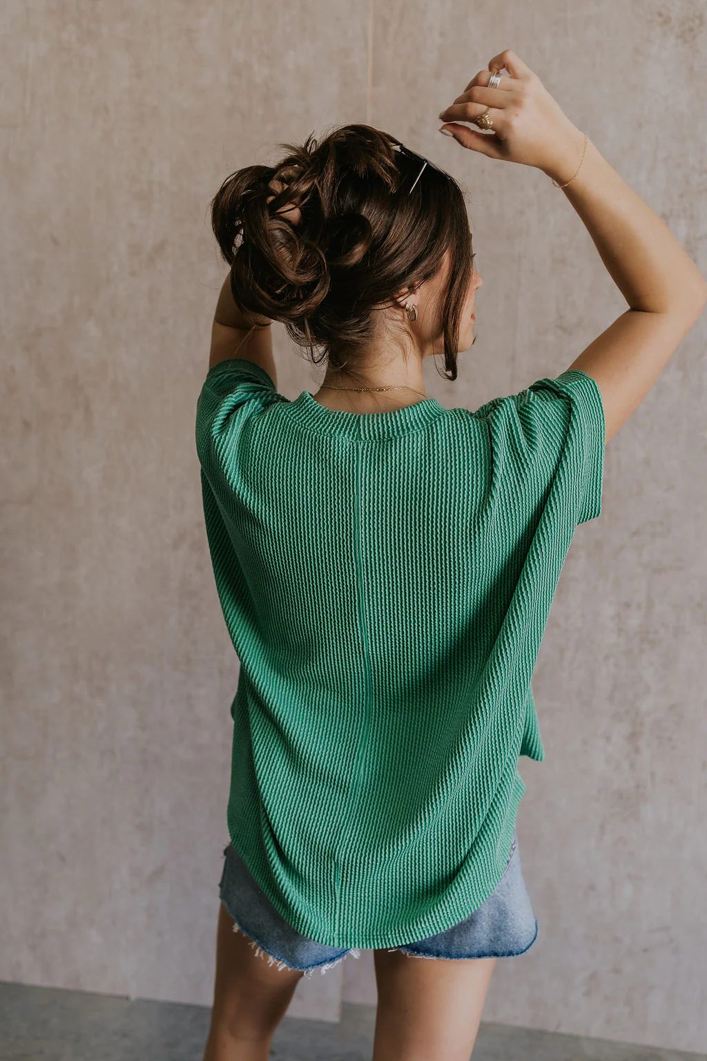 Destiny Ribbed Short Sleeve Top - Image 17