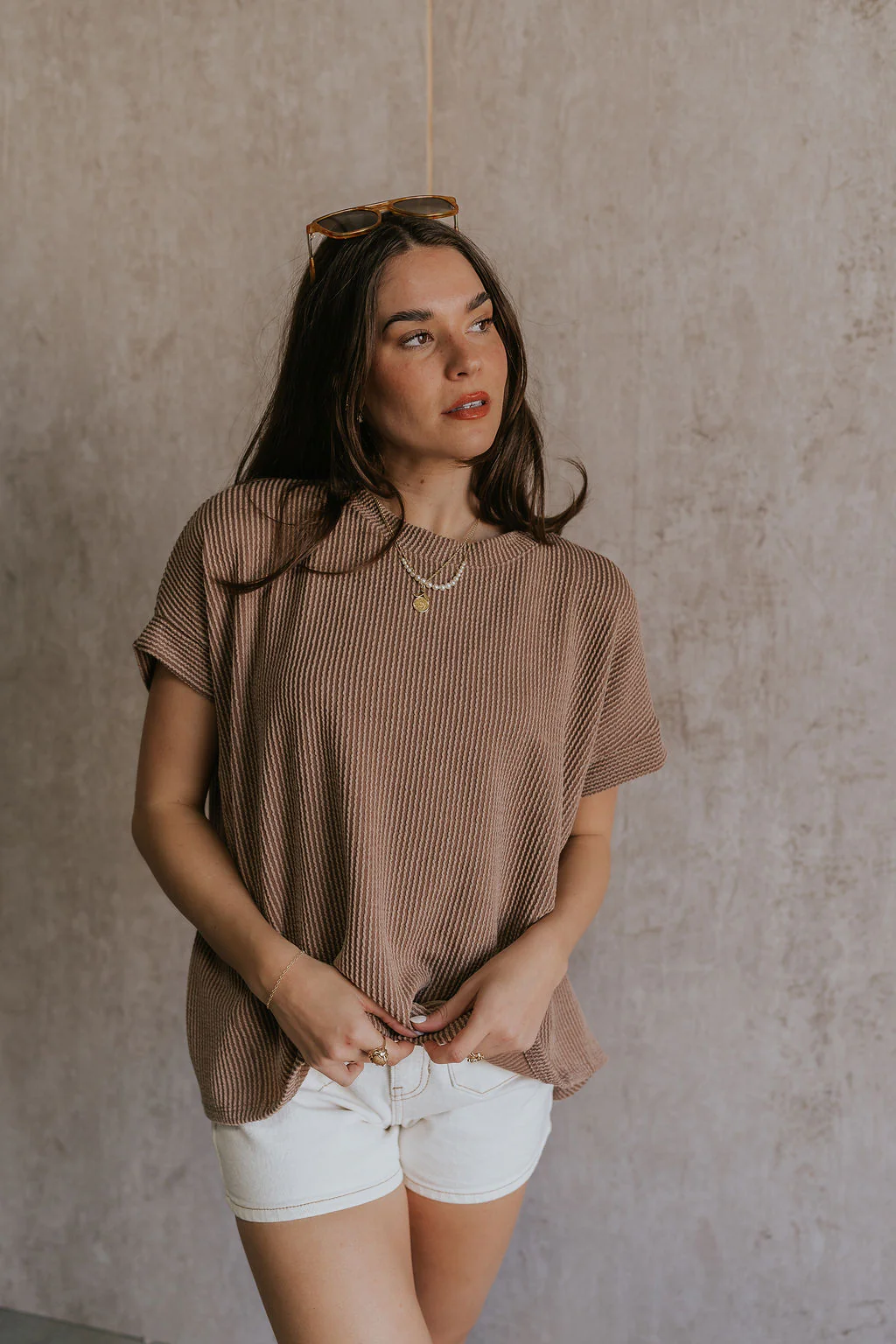 Destiny Ribbed Short Sleeve Top - Image 24