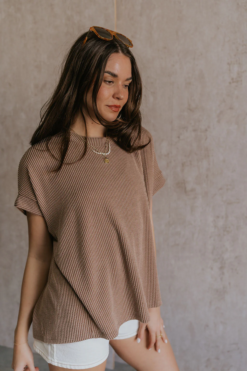Destiny Ribbed Short Sleeve Top - Image 25