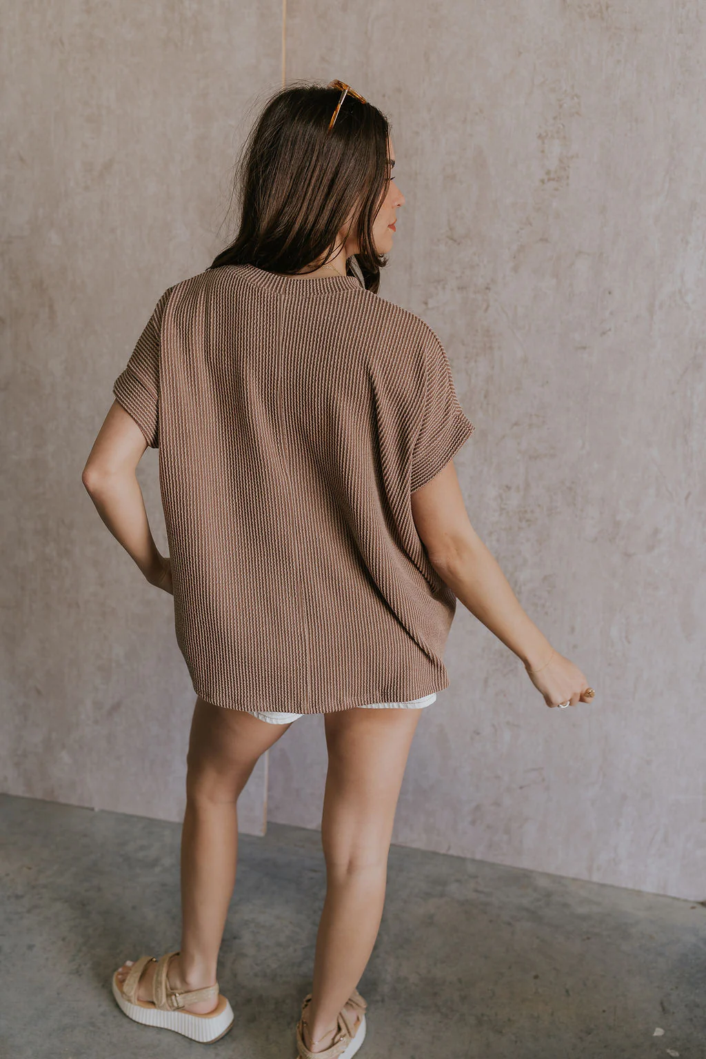 Destiny Ribbed Short Sleeve Top - Image 28
