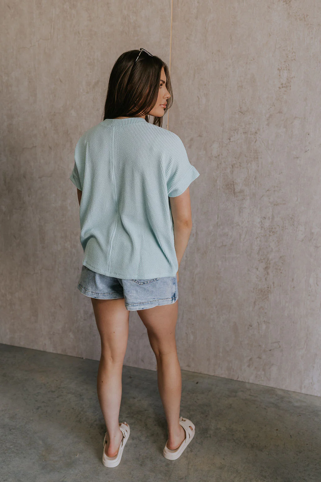Destiny Ribbed Short Sleeve Top - Image 35