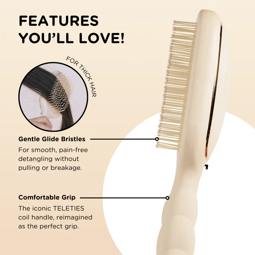Detangler Hair Brush for Thick Hair in Tan - Image 3