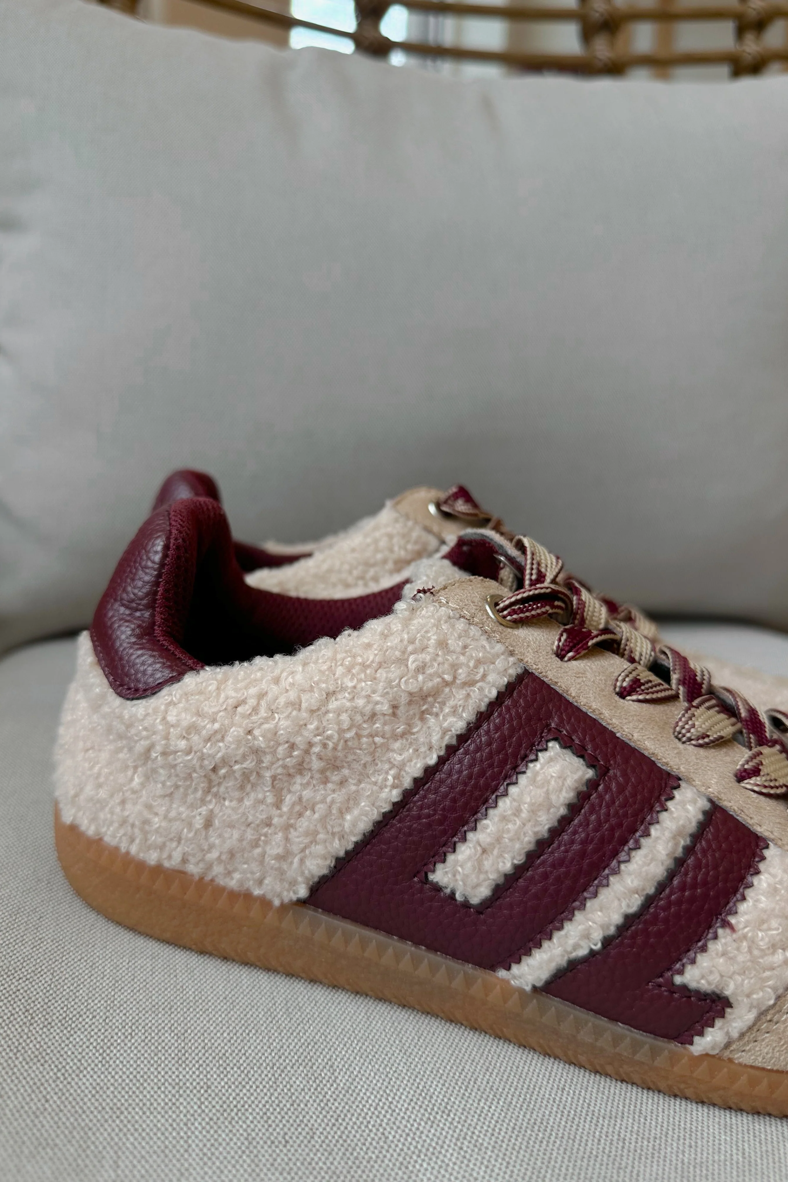 Dirty Laundry Trackstar Taupe Shearling Sneaker - Image 2