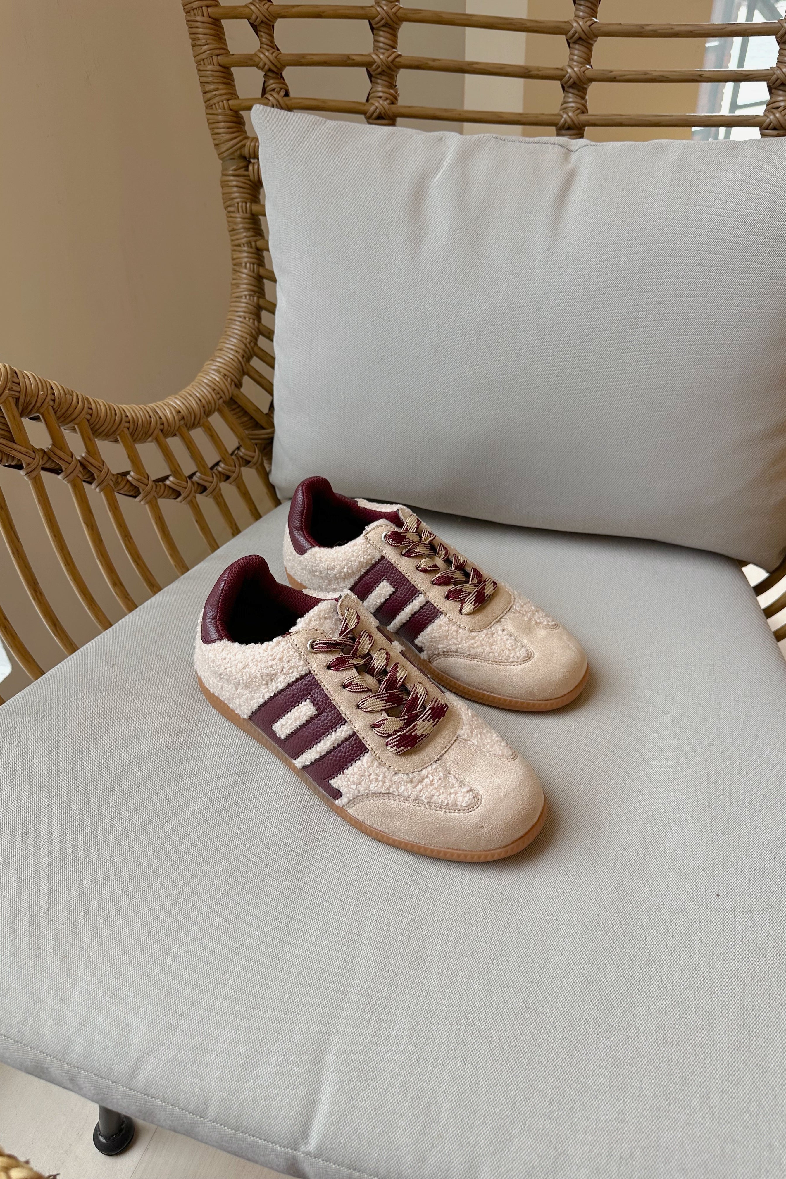 Dirty Laundry Trackstar Taupe Shearling Sneaker - Image 7