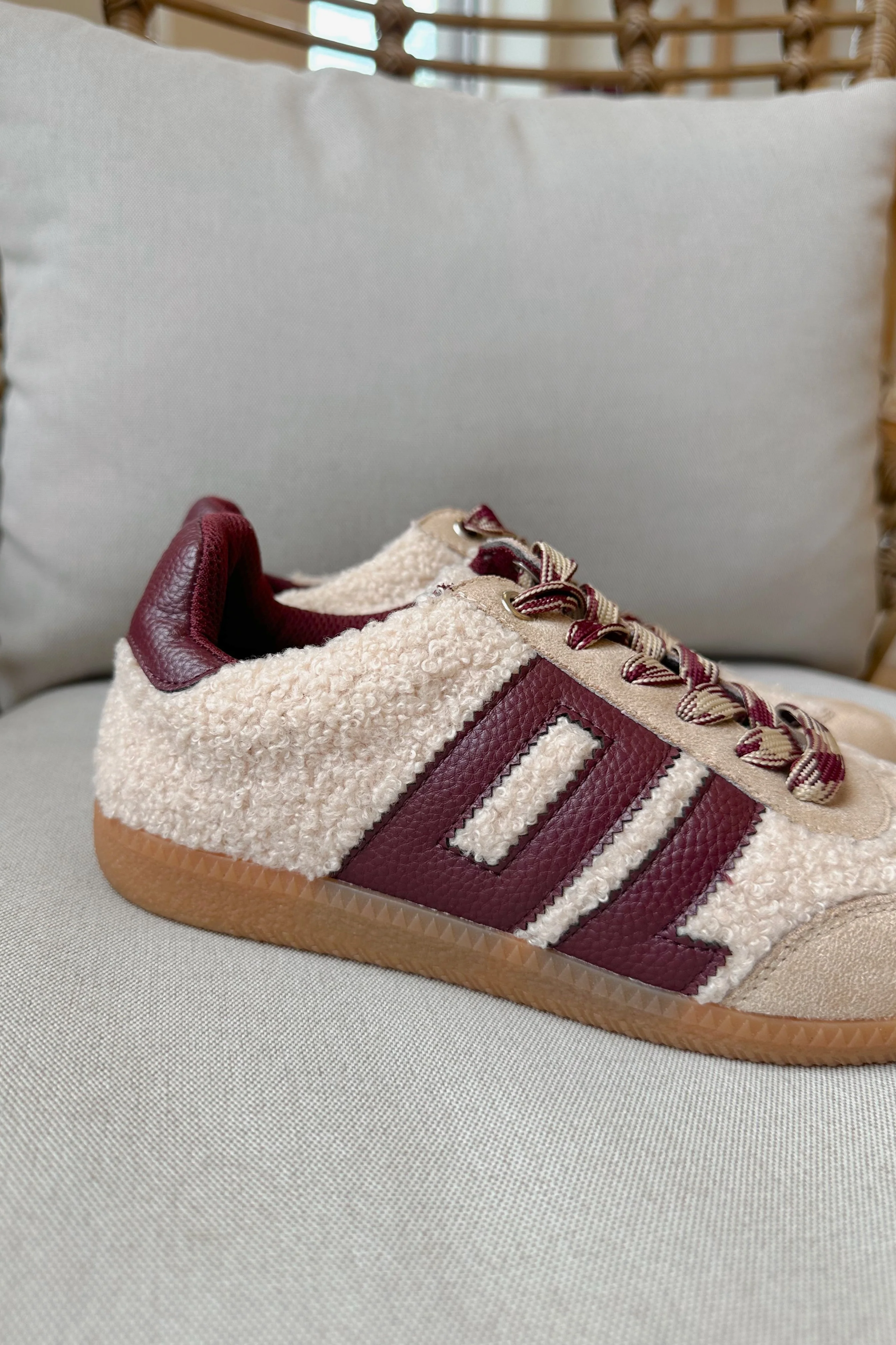 Dirty Laundry Trackstar Taupe Shearling Sneaker - Image 8