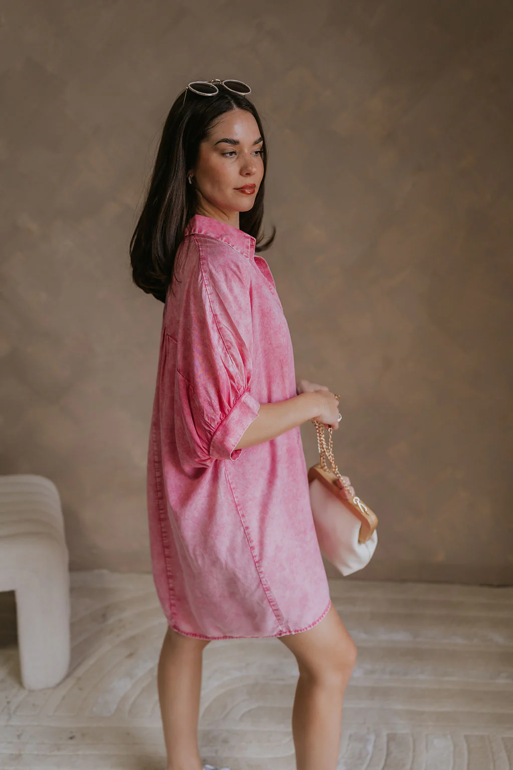 Emma Button-Up Short Sleeve Mini Dress - Image 11