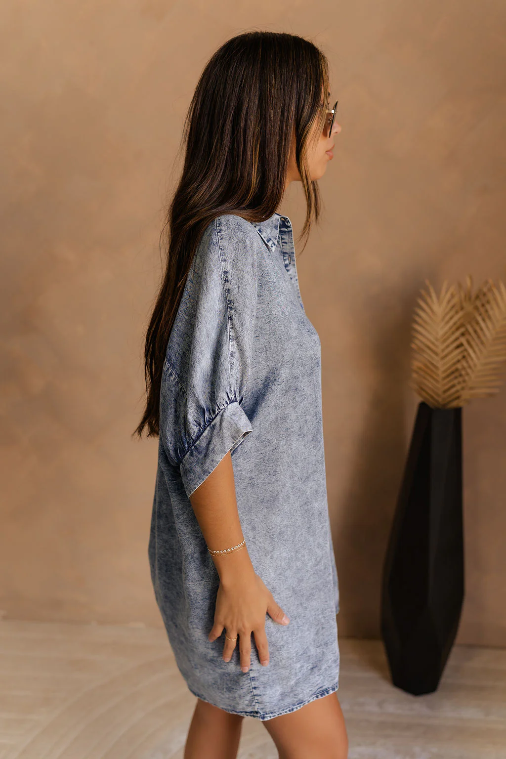 Emma Button-Up Short Sleeve Mini Dress - Image 4