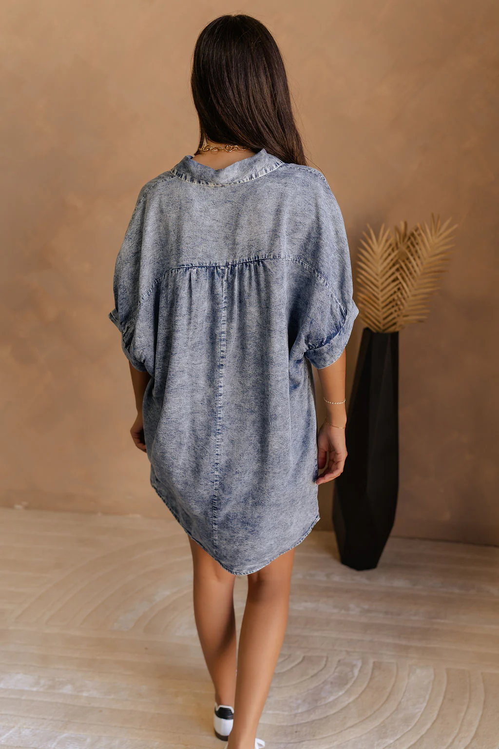 Emma Button-Up Short Sleeve Mini Dress - Image 6