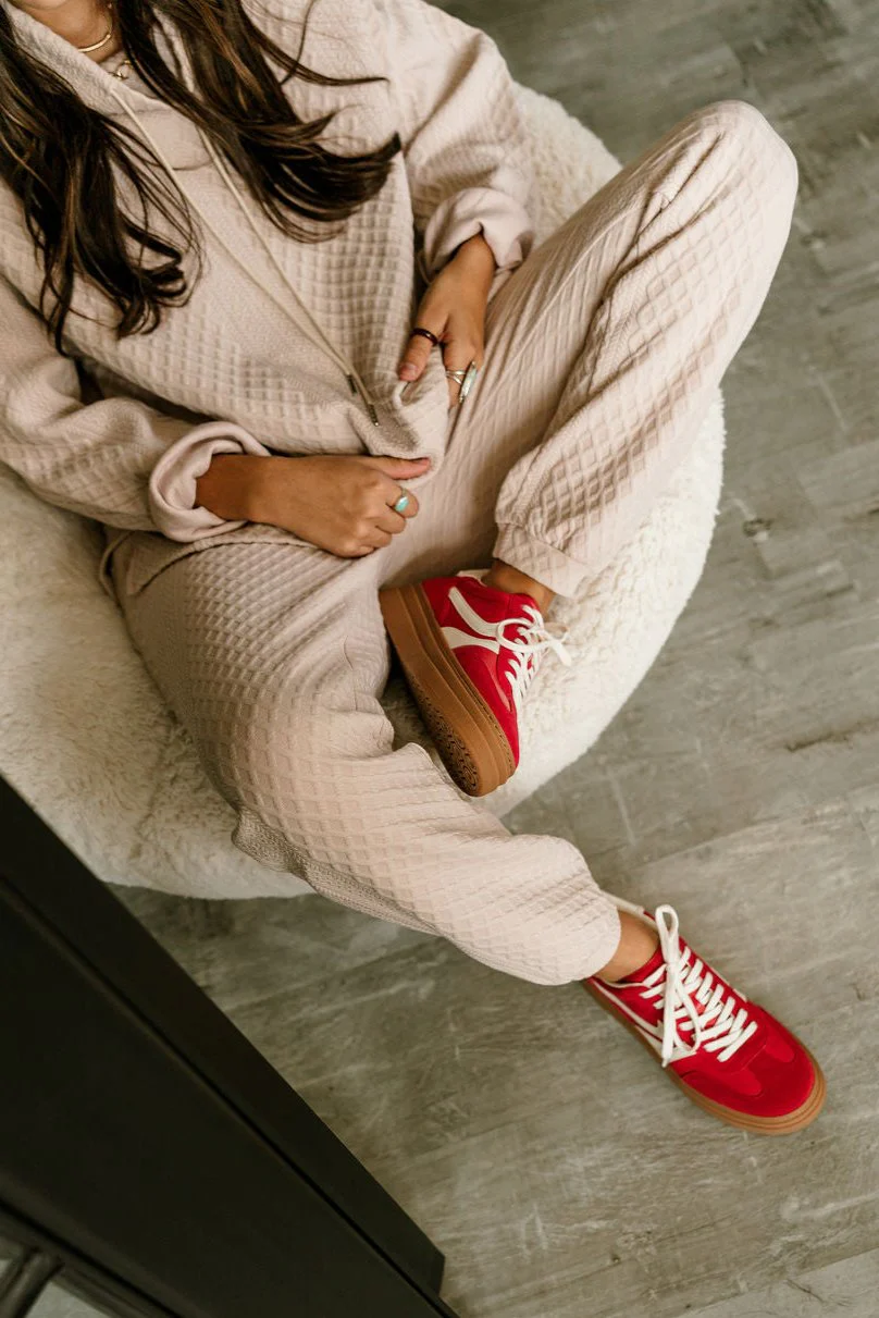 Steve Madden Dodge Red Multi Platform Sneaker