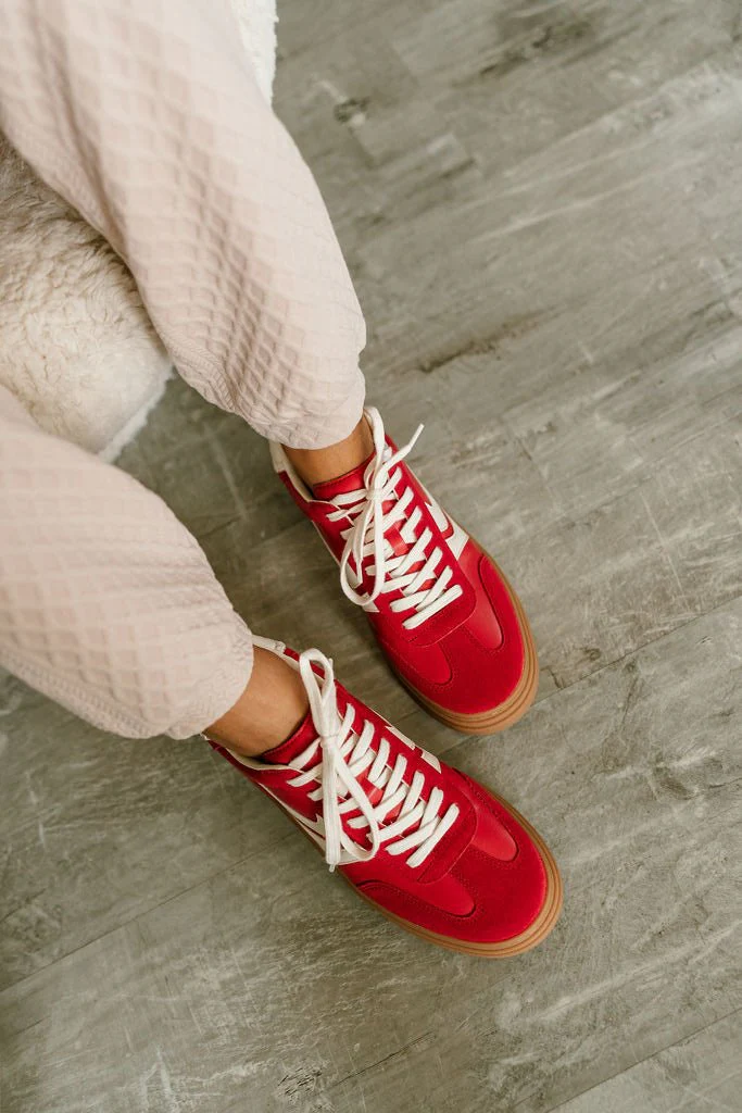 Steve Madden Dodge Red Multi Platform Sneaker - Image 2