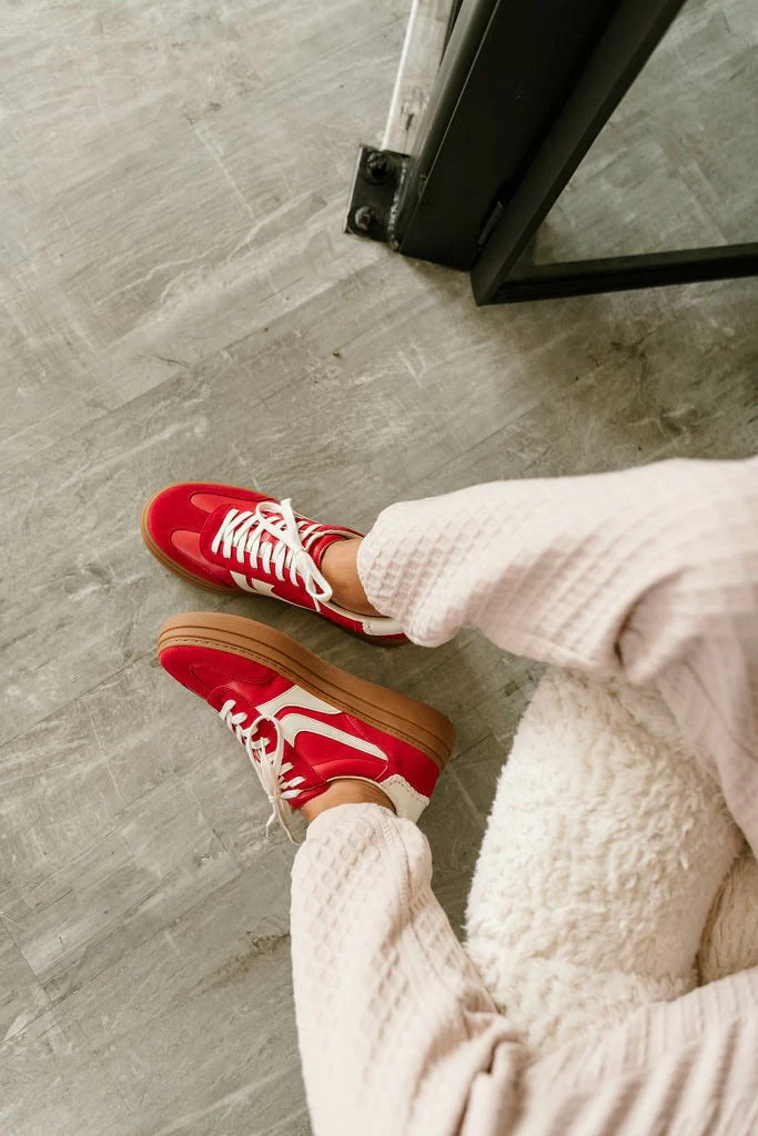 Steve Madden Dodge Red Multi Platform Sneaker - Image 3
