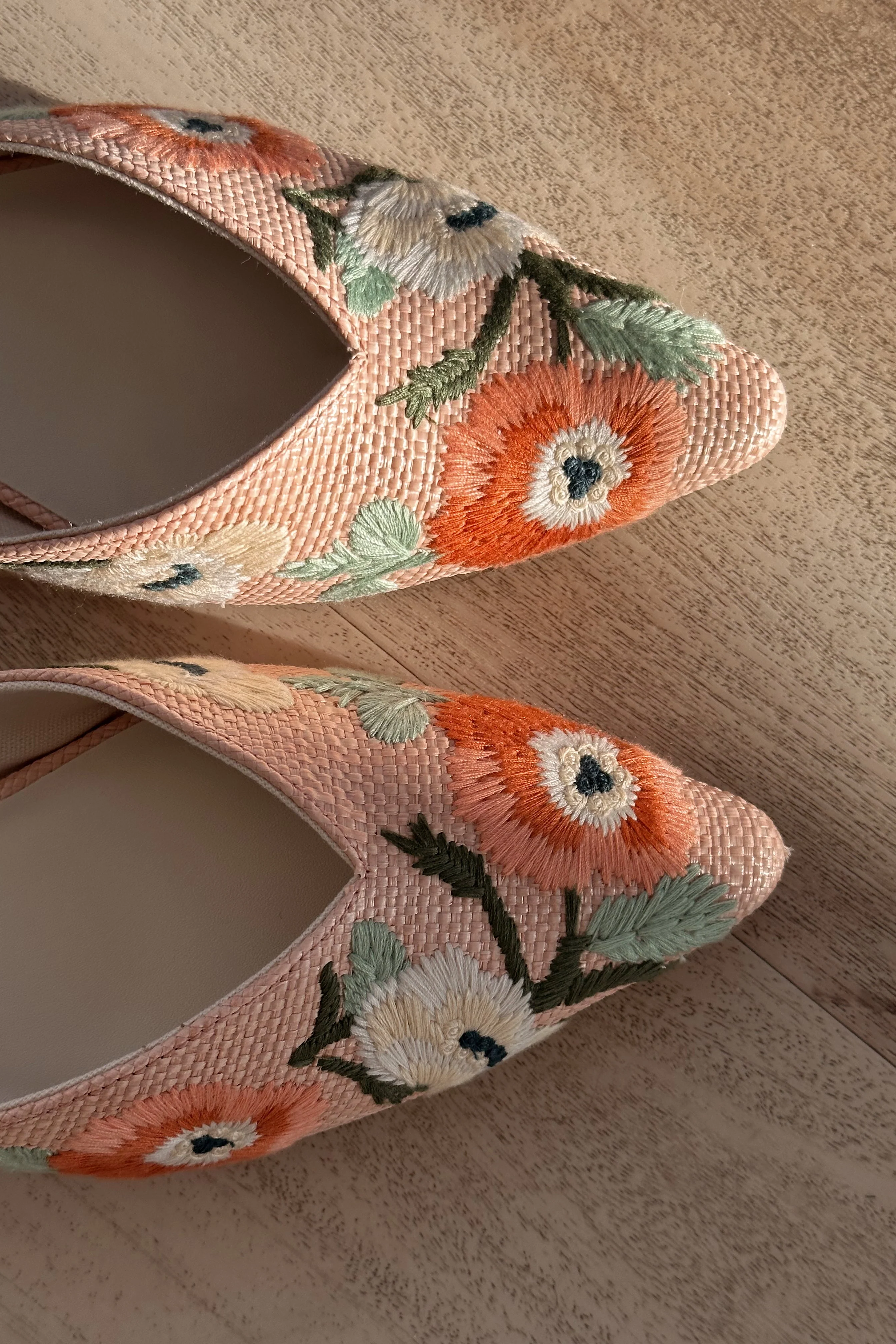 Dolce Vita Elm Pink Floral Raffia Flat - Image 5