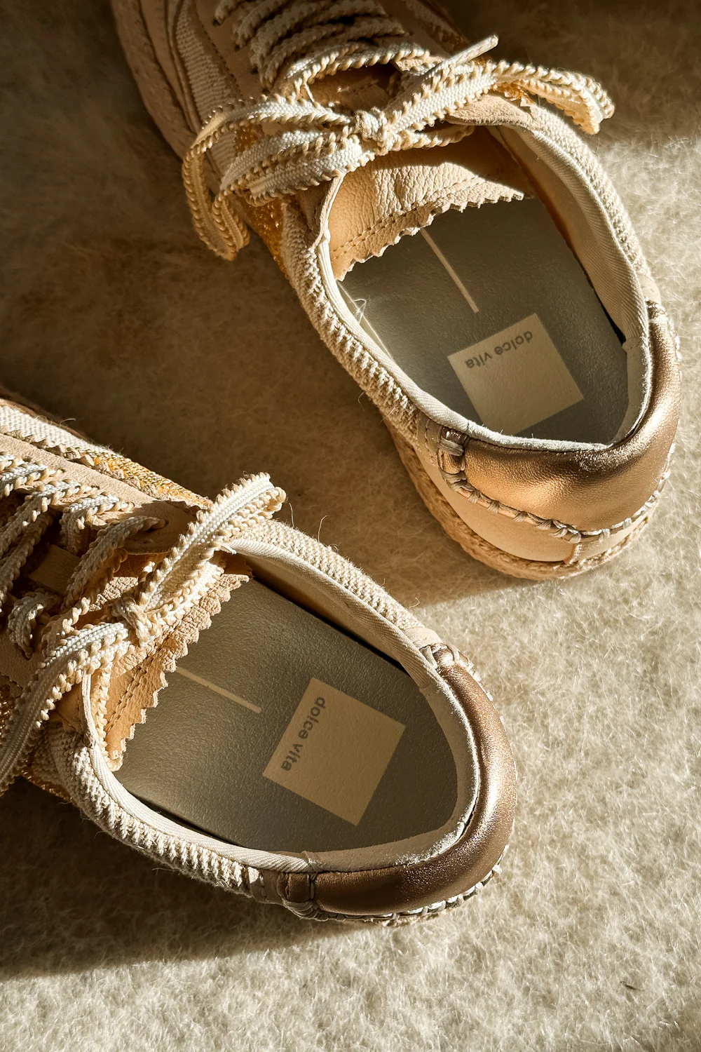 Dolce Vita Notice Gold Multi Burlap Bead Espadrille Sneaker - Image 10