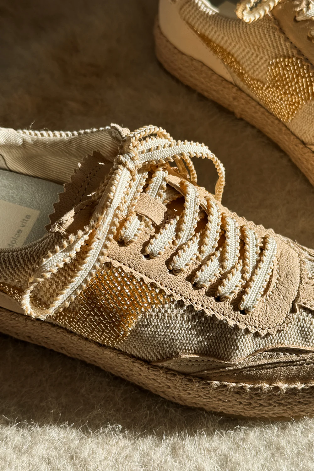 Dolce Vita Notice Gold Multi Burlap Bead Espadrille Sneaker - Image 7