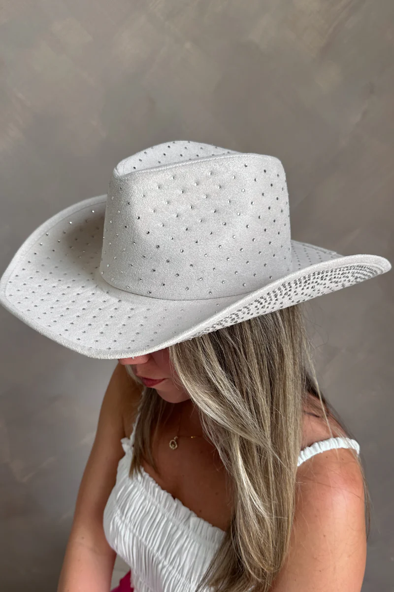 Dolly Ivory Rhinestone Cowgirl Hat