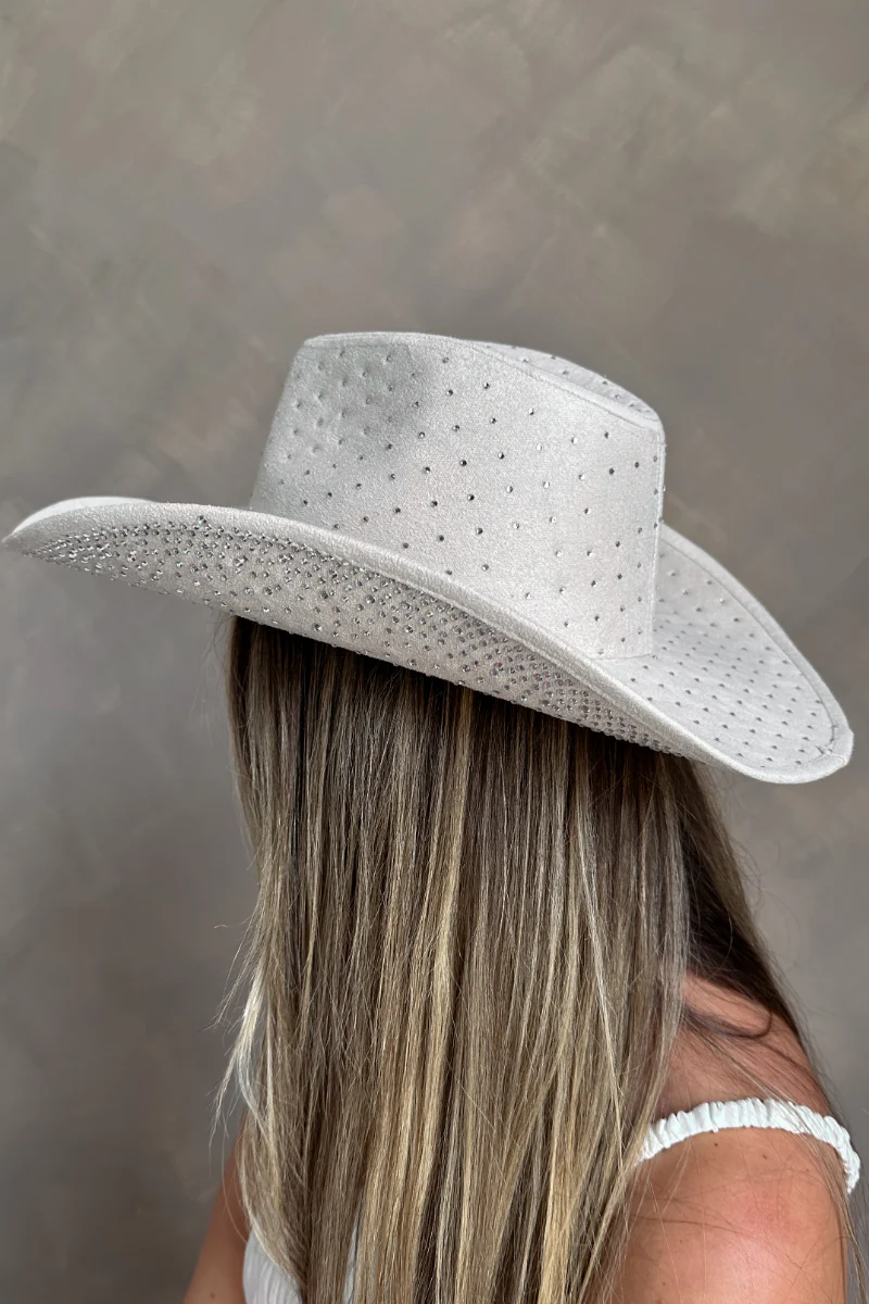 Dolly Ivory Rhinestone Cowgirl Hat - Image 3
