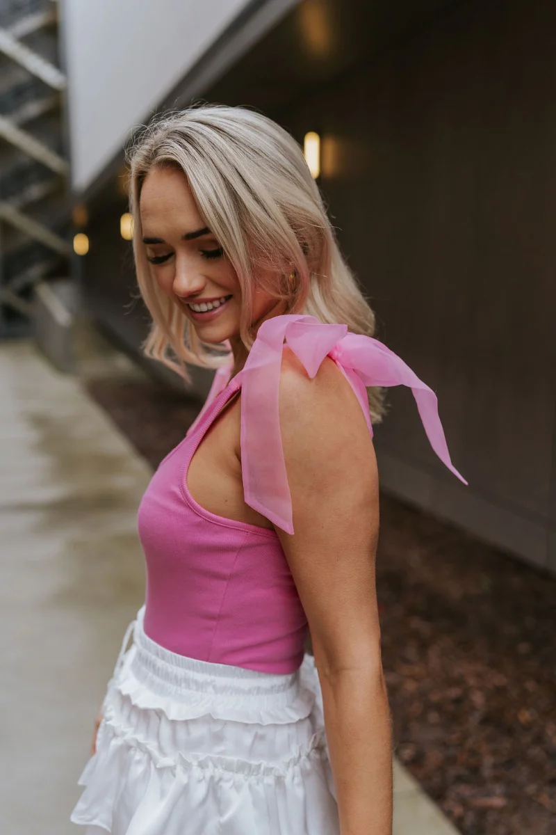 Don't Ever Look Back Bodysuit in Pink - Image 4