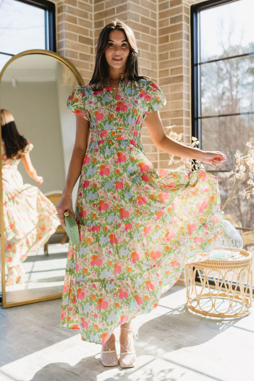 Drea Floral Multi Tiered Maxi Dress - Image 6