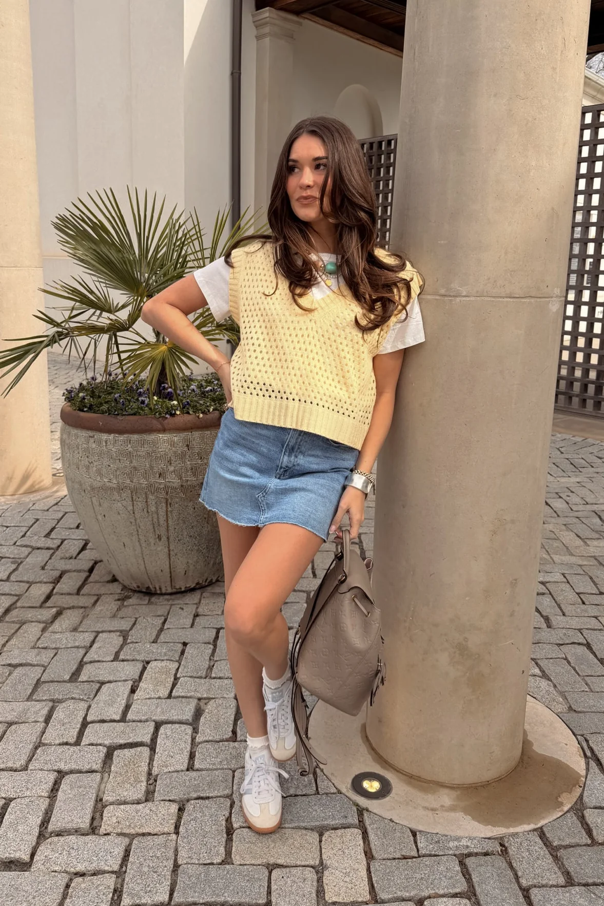 Elena Medium Denim Wash Mini Skirt - Image 2