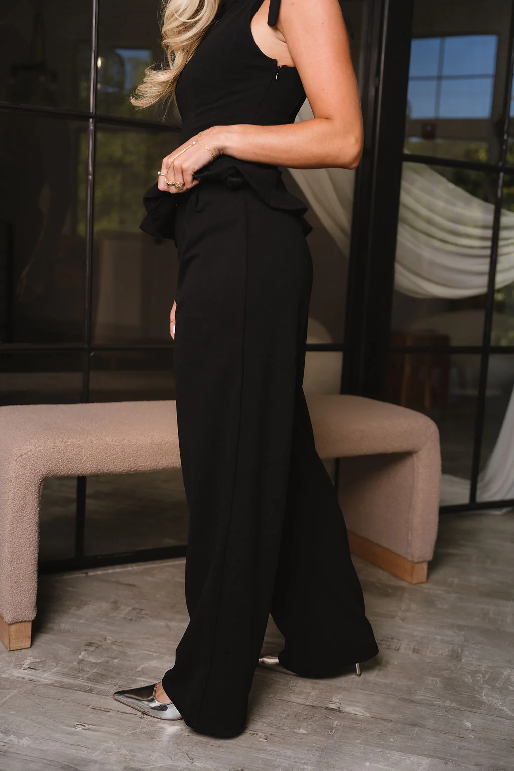 Ella Black Wide Leg Pants - Image 7