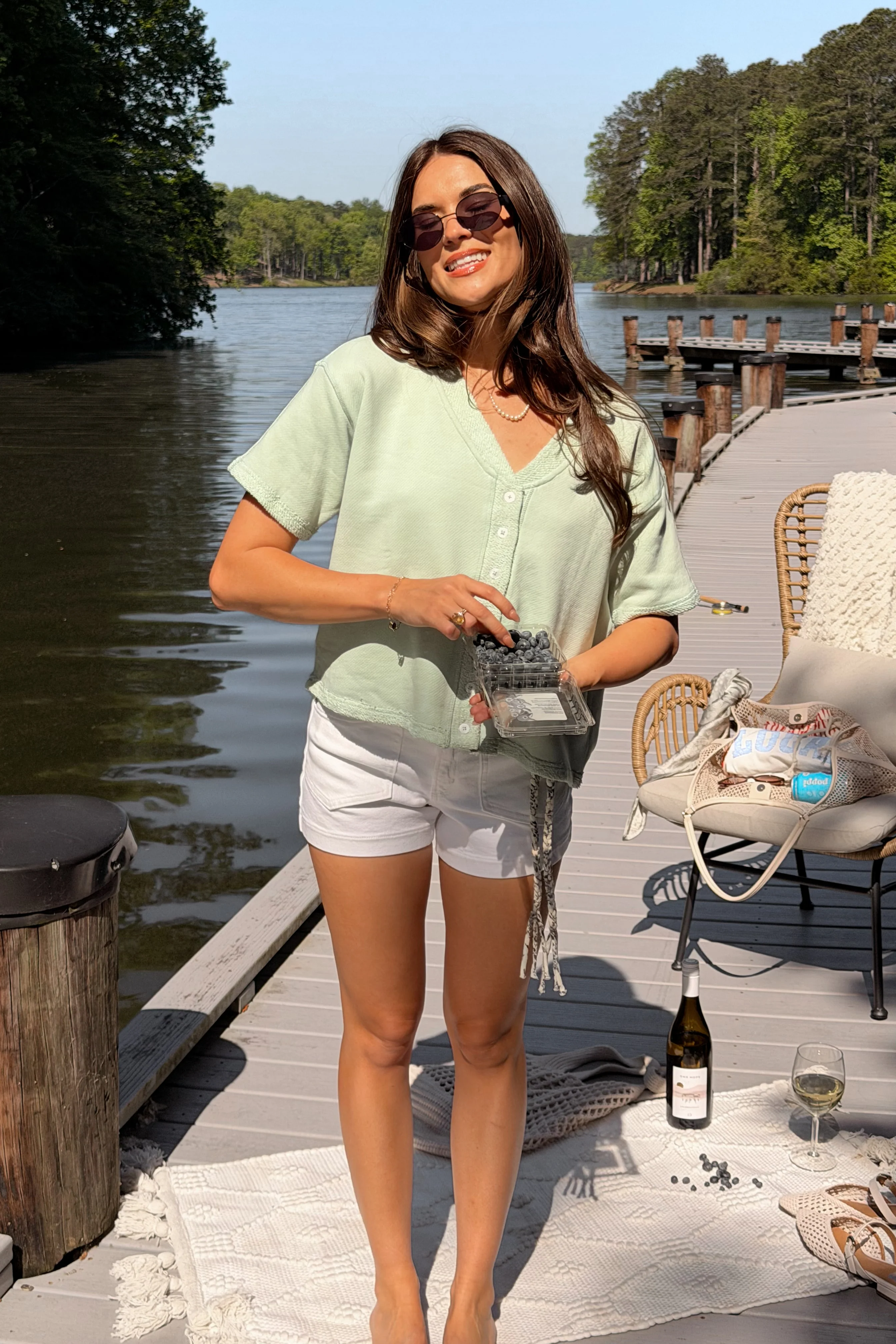 Ella Mint Green Short Sleeve Cardigan - Image 3