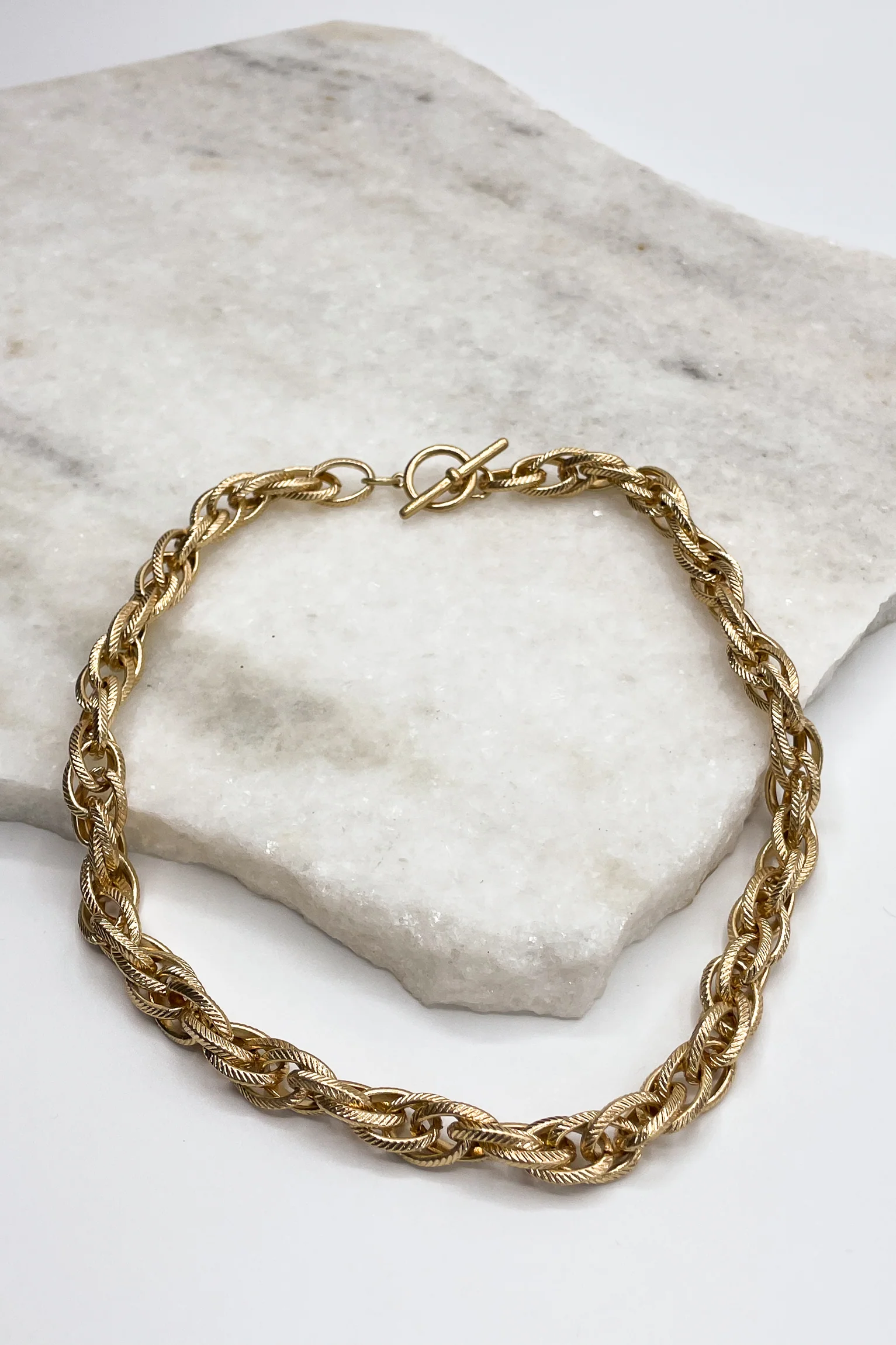 Ember Gold Texture Necklace