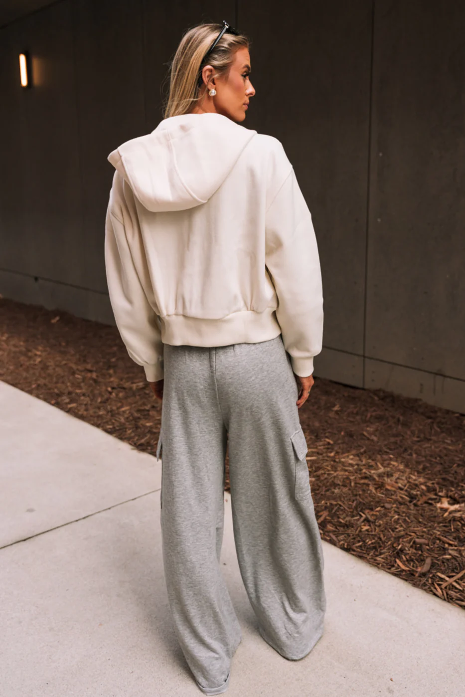 Emely Cream Zip-Up Hoodie Jacket - Image 4