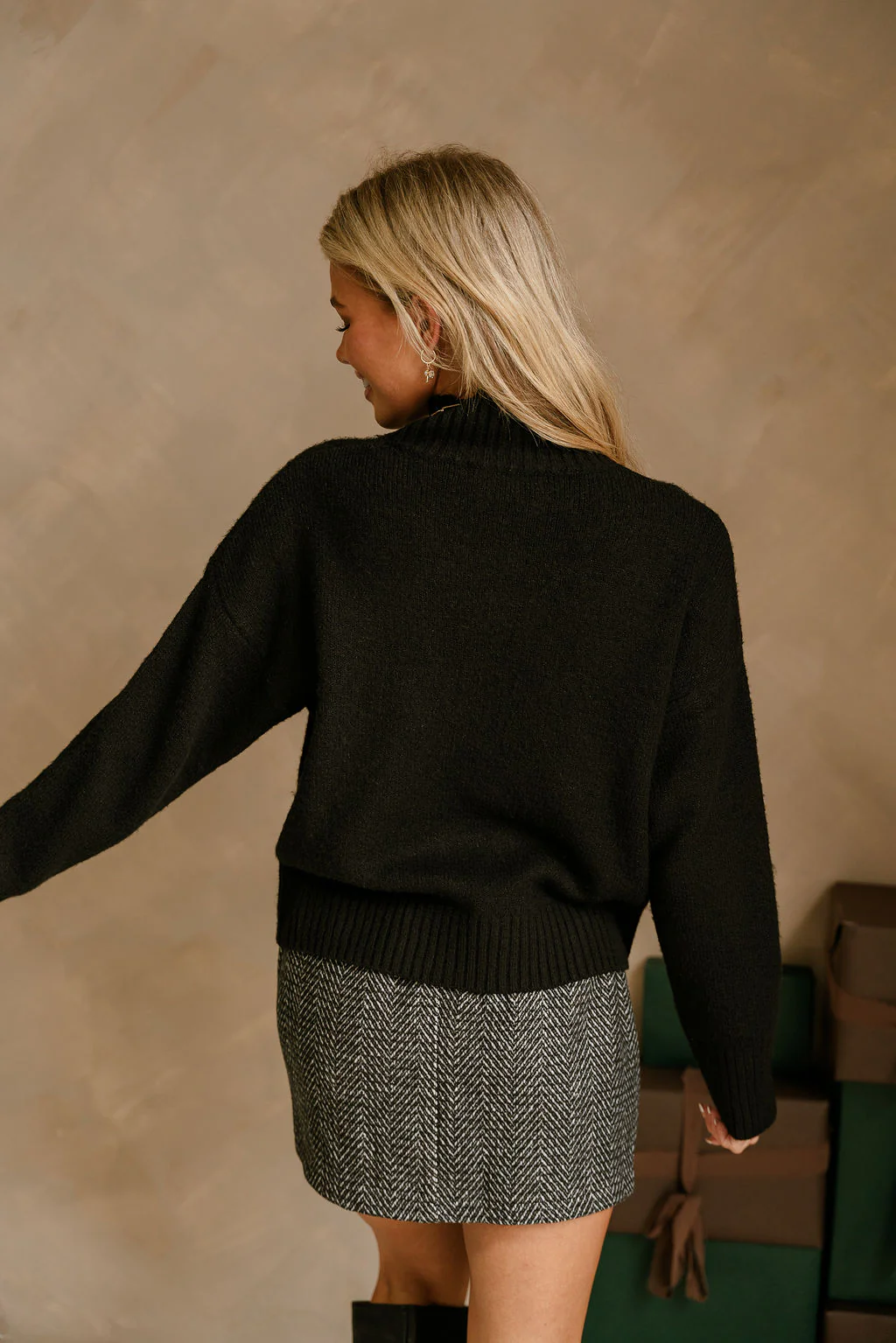 Emersyn Black Mock Neck Sweater - Image 7