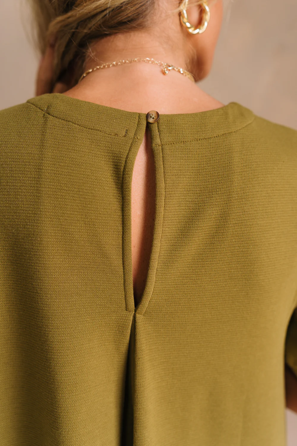 Erica Olive Short Sleeve Mini Dress - Image 8