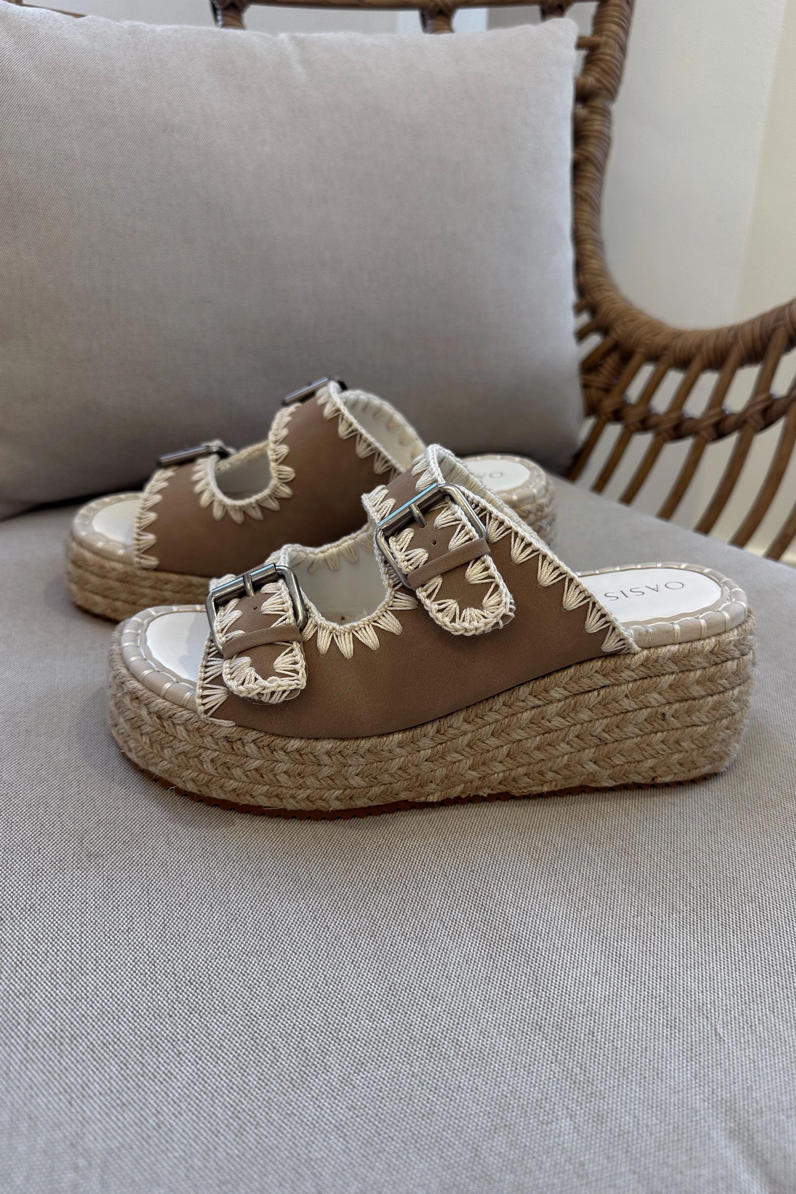 Eugenia Taupe Espadrille Platform Sandal - Image 11