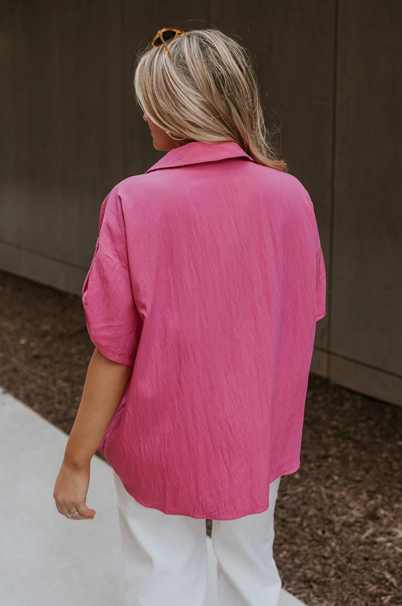 Everlee Pink Short Sleeve Top - Image 7