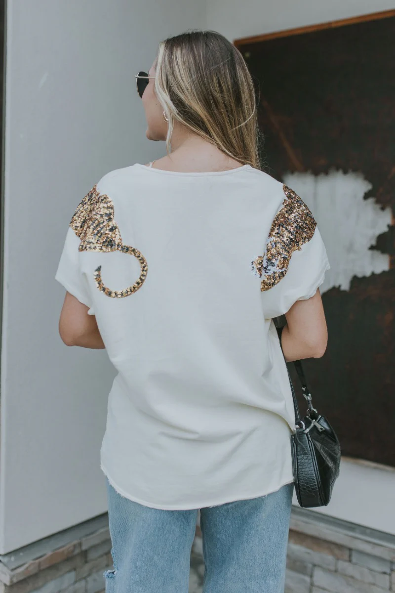Eye Of The Tiger Sequin Top - Image 3